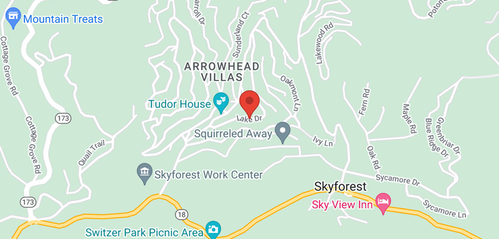map of 810 Lake Lake Arrowhead, CA 92352
